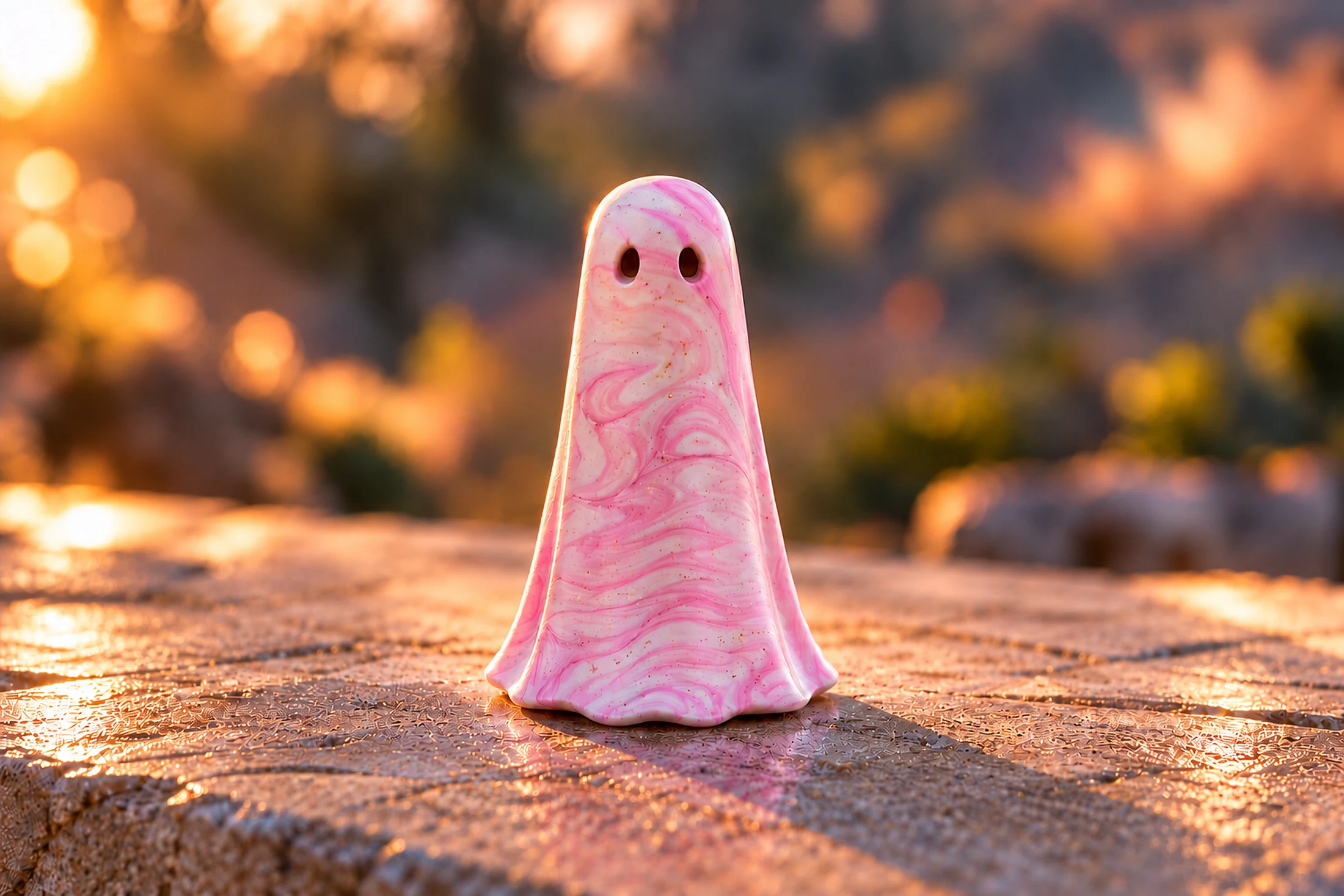 Devotion Light Haunt handmade ghost figurine in soft warm light, representing mutual love, emotional connection and self-worth